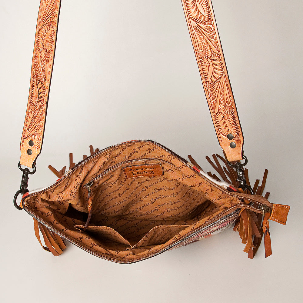 American Darling Signature Crossbody Hand Tooled Saddle Blanket Genuine Leather Women Bag Western Handbag Purse