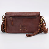 American Darling ADBGF102C Clutch Hand Tooled Hair-On Genuine Leather Women Bag Western Handbag Purse