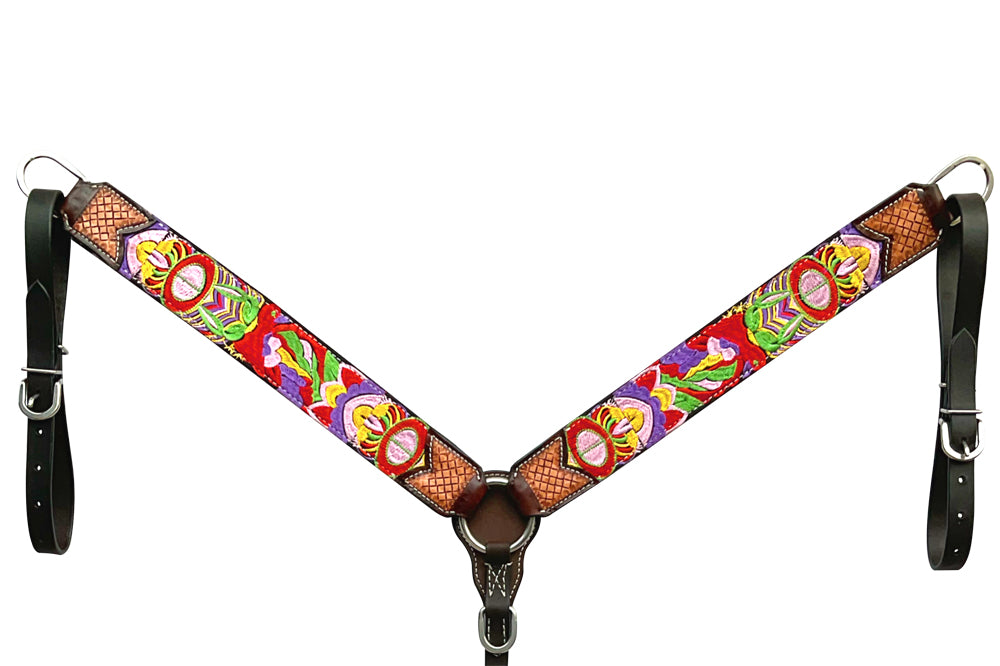 Bar H Equine Western Horse Embroidery Design Genuine American Leather Tack Set