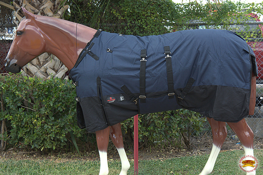 HILASON 600D Winter Waterproof Poly Horse Blanket Belly Wrap | Turnout Blankets for Horses