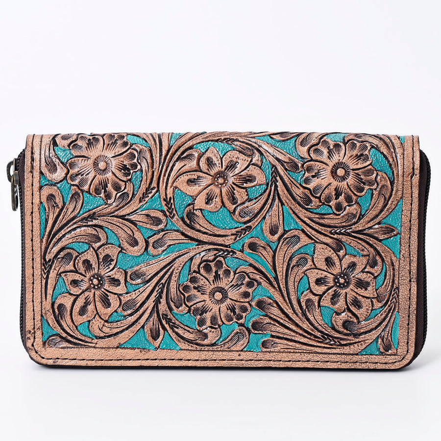 OHLAY Wallet Hand Tooled Genuine Leather Women Bag Western Handbag Purse | Womens Handbags |Leather Belt for Summer