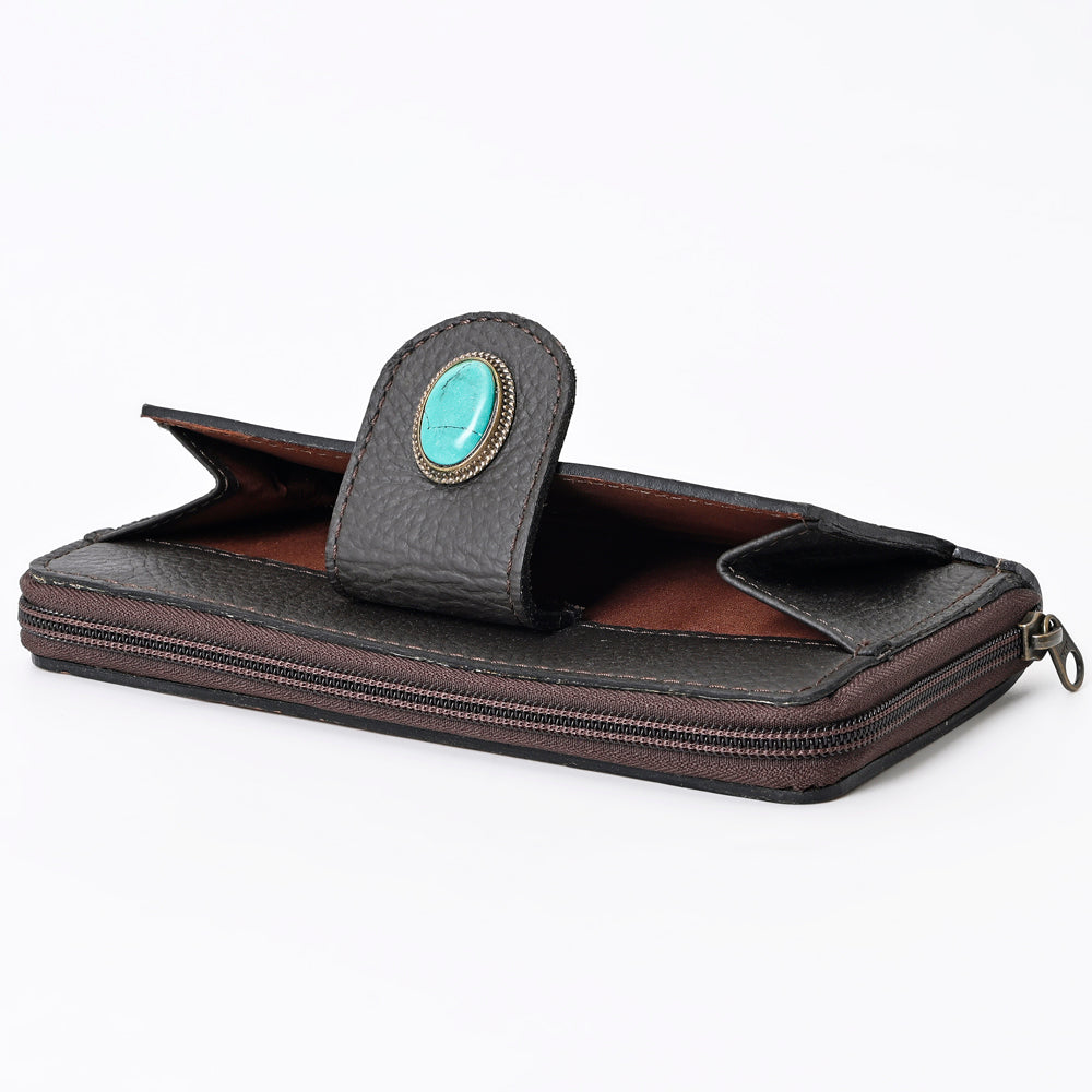 OHLAY WALLET Hand Tooled Genuine Leather women bag western handbag purse