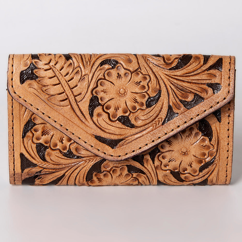 OHLAY Wallet Hand Tooled Genuine Leather women bag western handbag purse