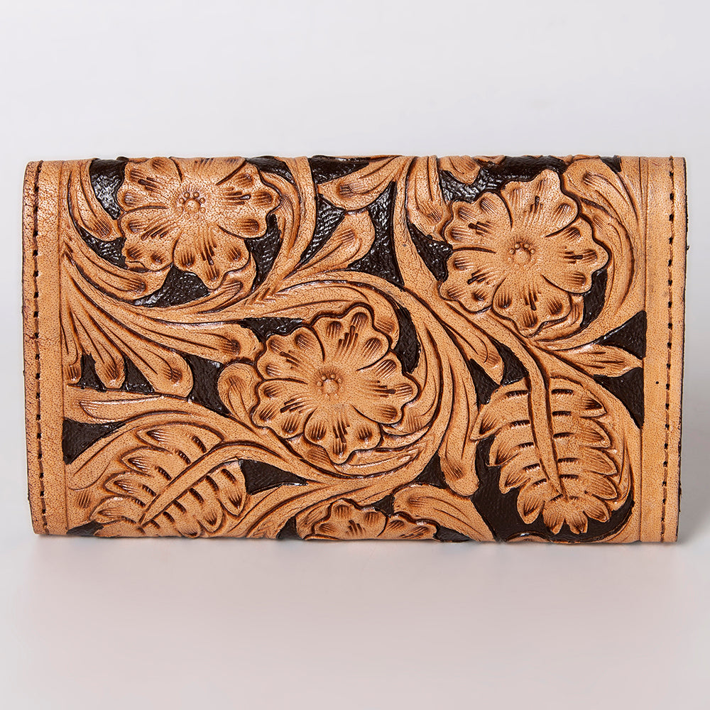 OHLAY Wallet Hand Tooled Genuine Leather women bag western handbag purse
