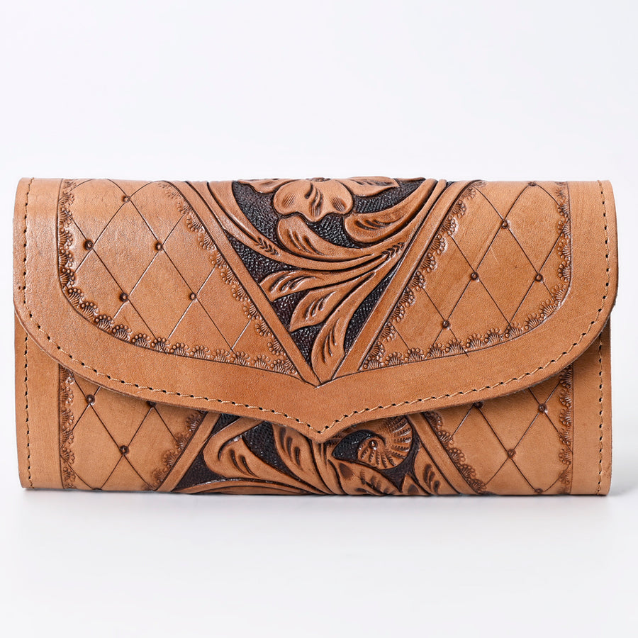 OHLAY Wallet Hand Tooled Genuine Leather Women Bag Western Handbag Purse | Womens Handbags |Leather Belt for Summer
