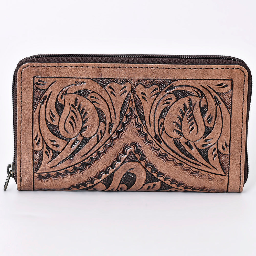 OHLAY WALLET Hand Tooled Genuine Leather women bag western handbag purse