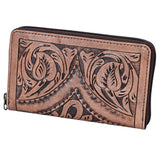OHLAY WALLET Hand Tooled Genuine Leather women bag western handbag purse