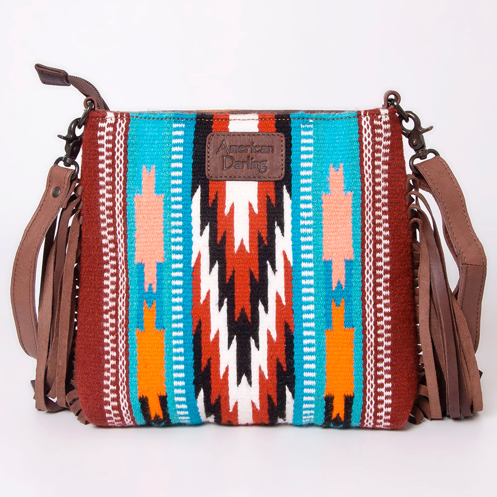 American Darling Signature Crossbody Hand Tooled Saddle Blanket Genuine Leather Women Bag Western Handbag Purse