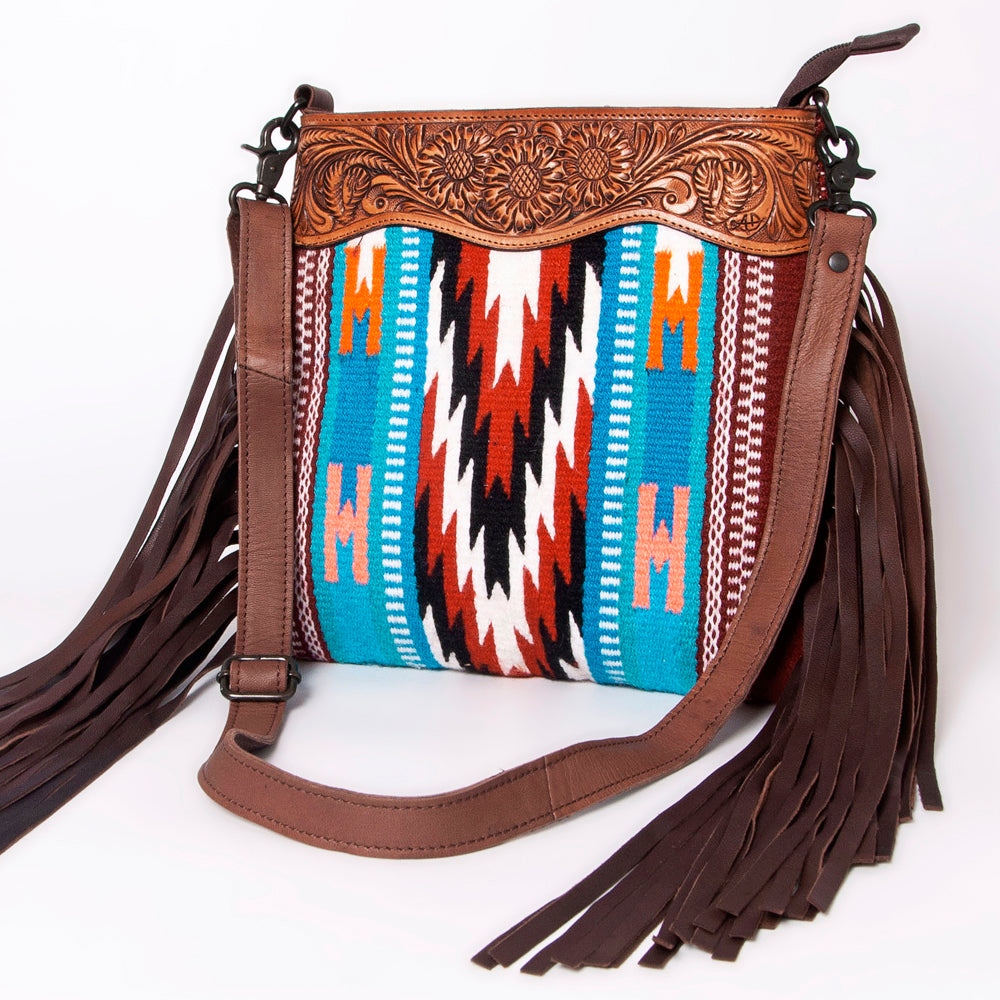 American Darling Signature Crossbody Hand Tooled Saddle Blanket Genuine Leather Women Bag Western Handbag Purse