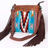 American Darling Signature Crossbody Hand Tooled Saddle Blanket Genuine Leather Women Bag Western Handbag Purse