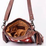 American Darling Signature Crossbody Hand Tooled Saddle Blanket Genuine Leather Women Bag Western Handbag Purse