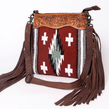 American Darling Signature Crossbody Hand Tooled Saddle Blanket Genuine Leather Women Bag Western Handbag Purse
