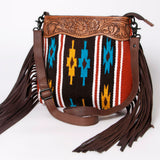 American Darling Signature Crossbody Hand Tooled Saddle Blanket Genuine Leather Women Bag Western Handbag Purse