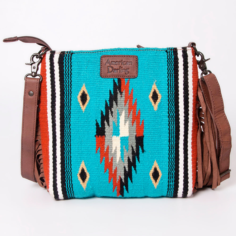 American Darling Signature Crossbody Hand Tooled Saddle Blanket Genuine Leather Women Bag Western Handbag Purse