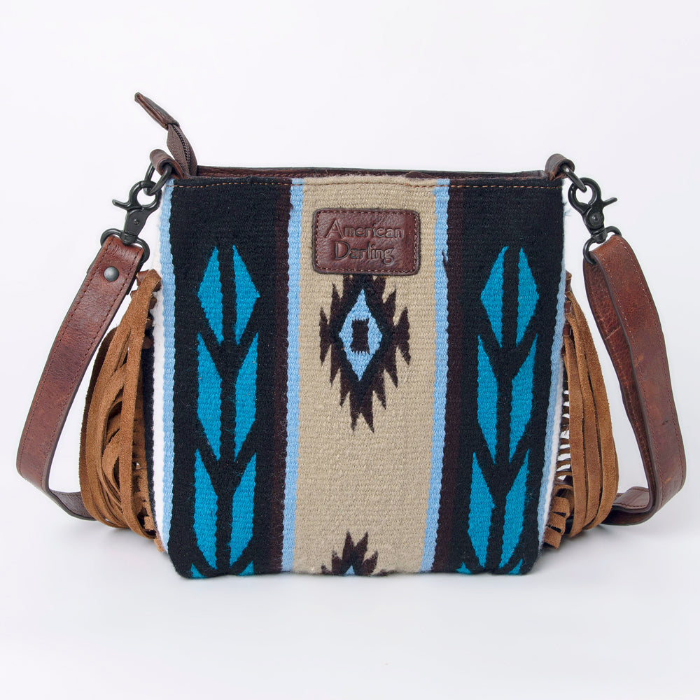 American Darling Signature Crossbody Hand Tooled Saddle Blanket Genuine Leather Women Bag Western Handbag Purse
