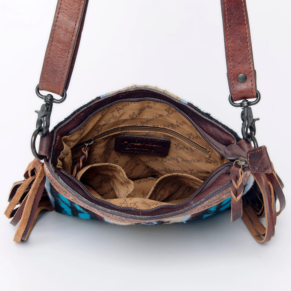 American Darling Signature Crossbody Hand Tooled Saddle Blanket Genuine Leather Women Bag Western Handbag Purse