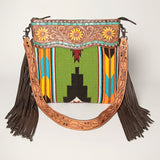 American Darling Signature Crossbody Hand Tooled Saddle Blanket Genuine Leather Women Bag Western Handbag Purse