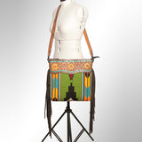 American Darling Signature Crossbody Hand Tooled Saddle Blanket Genuine Leather Women Bag Western Handbag Purse