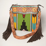 American Darling Signature Crossbody Hand Tooled Saddle Blanket Genuine Leather Women Bag Western Handbag Purse