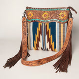 American Darling Signature Crossbody Hand Tooled Saddle Blanket Genuine Leather Women Bag Western Handbag Purse
