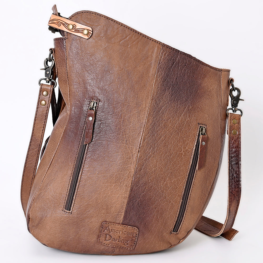 American Darling Cross Body Hand Tooled Hair on-Genuine Leather Western Women Bag Handbag Purse | Crossbody for Cute