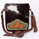 American Darling Small Crossbody Hair on Hand Tooled Genuine Leather Western Women Bag Handbag Purse | Cute