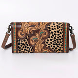 American Darling Messenger Saddle Blanket Fabric Genuine Leather Western Women Bag Handbag Purse | Cute