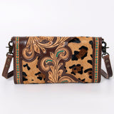 American Darling Messenger Saddle Blanket Fabric Genuine Leather Western Women Bag Handbag Purse | Cute