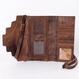 American Darling Messenger Saddle Blanket Fabric Genuine Leather Western Women Bag Handbag Purse | Cute