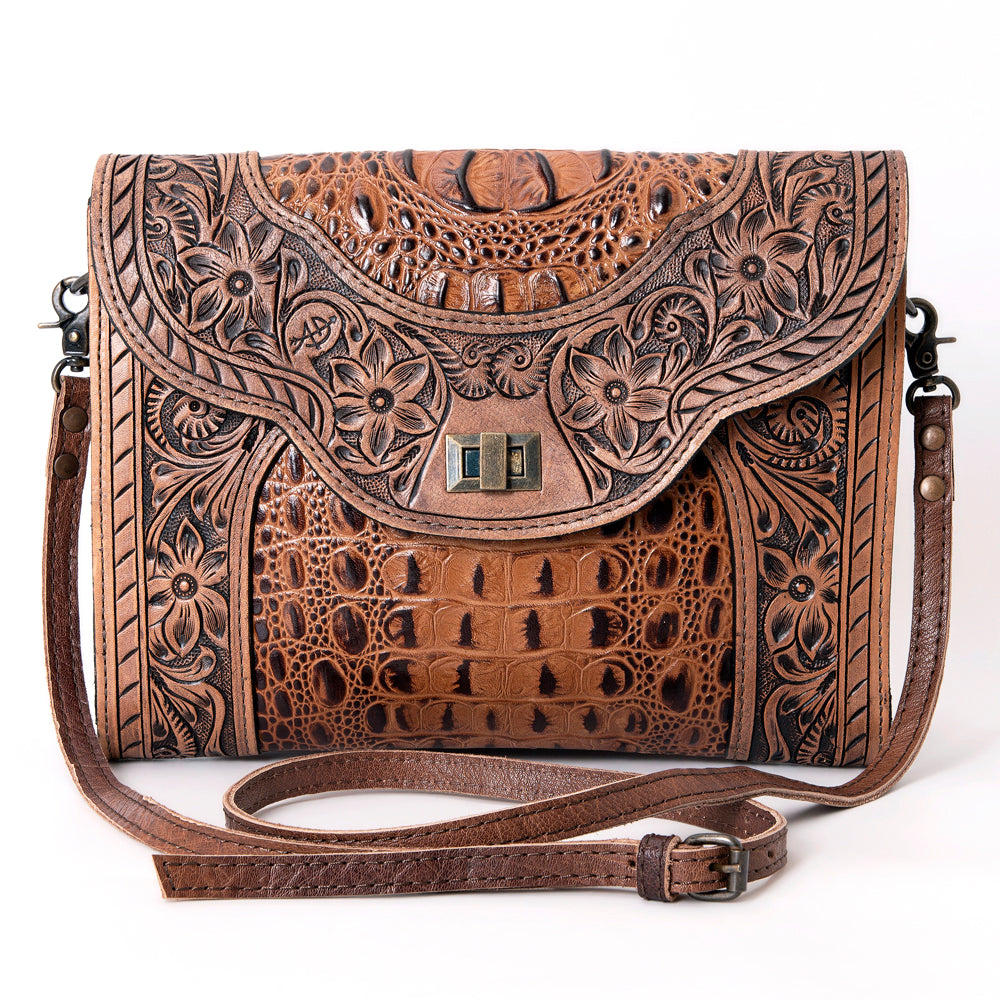 American Darling Cross Body Crocodile Embossed Genuine Leather Western Women Bag Handbag Purse | Crossbody for Cute