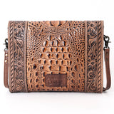American Darling Cross Body Crocodile Embossed Genuine Leather Western Women Bag Handbag Purse | Crossbody for Cute