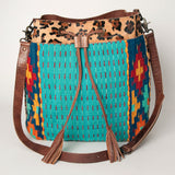 American Darling Hobo Saddle Blanket Hair Genuine Leather Western Women Bag Handbag Purse | Travel Bags College Casual