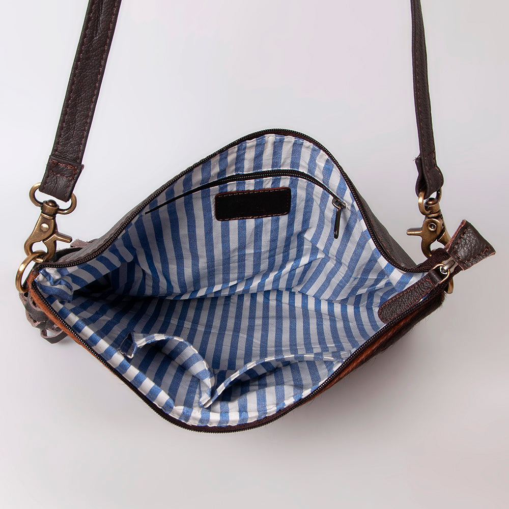 OHLAY KBK101 HOBO Hand Tooled Hair-on Genuine Leather women bag western handbag purse