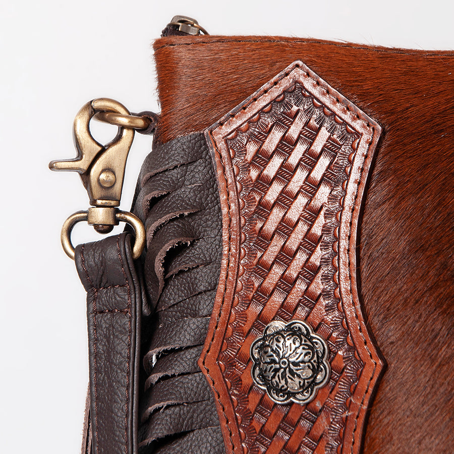OHLAY Hobo Hand Tooled Hair-On Genuine Leather Women Bag Western Handbag Purse | Womens Handbags Belt for Summer