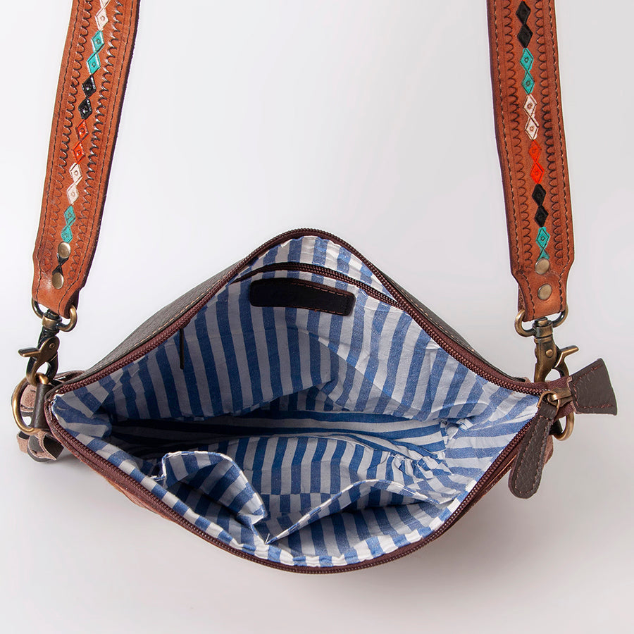 OHLAY Hobo Hand Tooled Hair-On Genuine Leather Women Bag Western Handbag Purse | Womens Handbags Belt for Summer