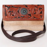 Ohlay Bags KBK108 Clutch Hand Tooled Hair-On Genuine Leather Women Bag Western Handbag Purse