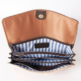 Ohlay Bags KBK108 Clutch Hand Tooled Hair-On Genuine Leather Women Bag Western Handbag Purse