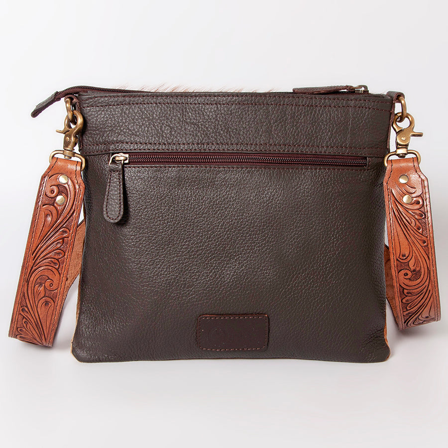 KBK110 Ohlay Western Genuine Hair-On Leather Hand Tooled Women Crossbody Bags