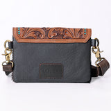 Ohlay Bags KBK113 Clutch Hand Tooled Hair-On Genuine Leather Women Bag Western Handbag Purse