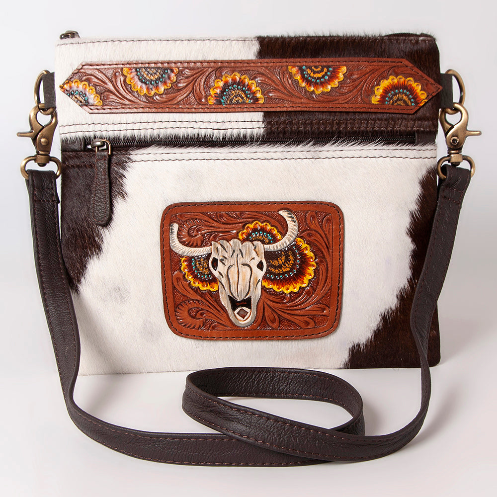 Ohlay Bags KBK114 Clutch Hand Tooled Hair-On Genuine Leather Women Bag Western Handbag Purse
