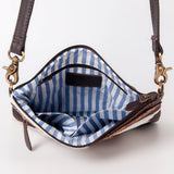Ohlay Bags KBK114 Clutch Hand Tooled Hair-On Genuine Leather Women Bag Western Handbag Purse