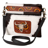 Ohlay Bags KBK114 Clutch Hand Tooled Hair-On Genuine Leather Women Bag Western Handbag Purse