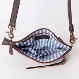 Ohlay Bags KBK117 Clutch Hand Tooled Hair-On Genuine Leather Women Bag Western Handbag Purse