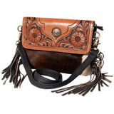 Ohlay Bags KBK123 Clutch Hand Tooled Hair-On Genuine Leather Women Bag Western Handbag Purse