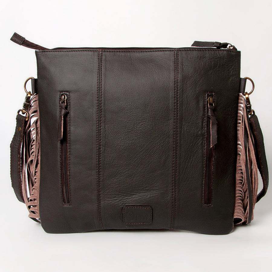 Ohlay Bags KBA115 Cross Body I Hand Tooled Hair-On Genuine Leather Women Bag Western Handbag Purse