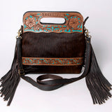 OHLAY KBA118 Clutch Hand Tooled Hair-On Genuine Leather women bag western handbag purse