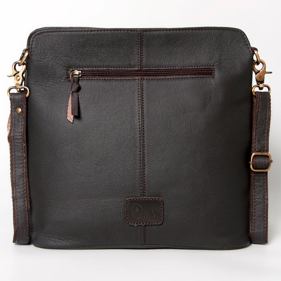Ohlay Bags KBA121 Cross Body I Hand Tooled Hair-On Genuine Leather Women Bag Western Handbag Purse