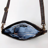Ohlay Bags KBA121 Cross Body I Hand Tooled Hair-On Genuine Leather Women Bag Western Handbag Purse