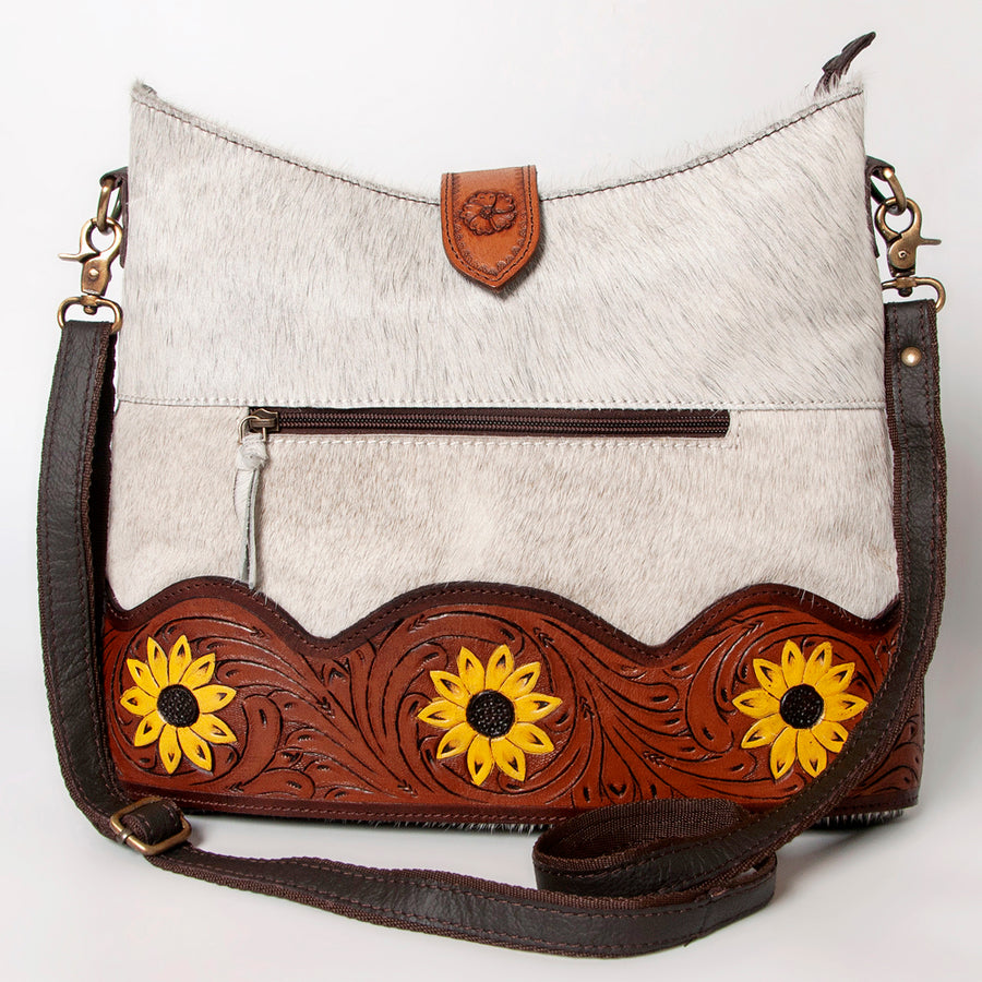 OHLAY Hobo Hand Tooled Hair-On Genuine Leather Women Bag Western Handbag Purse | Womens Handbags Belt for Summer