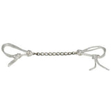 Hilason Slobber Bar Curb Strap With Chain White